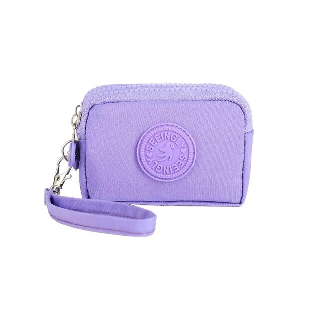 Fashion Women's Wallets 3 Layers Zipper Nylon Key Pack Coin Purse Waterproof Portable Large Capacity Mobile Phone Bag Clutches