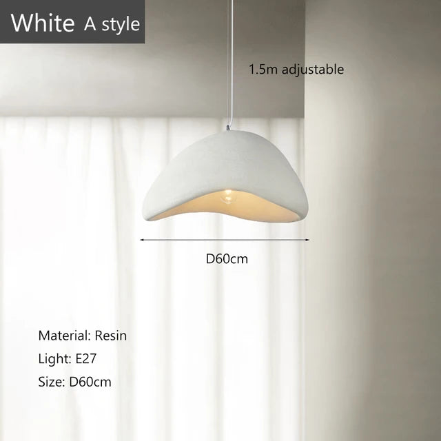 New Nordic Wabi sabi Style Led E27 Chandelier Lustre Dining Room Minimalism Lamp Home Decor Light Bar Loft Pendant Lamp Fixtures