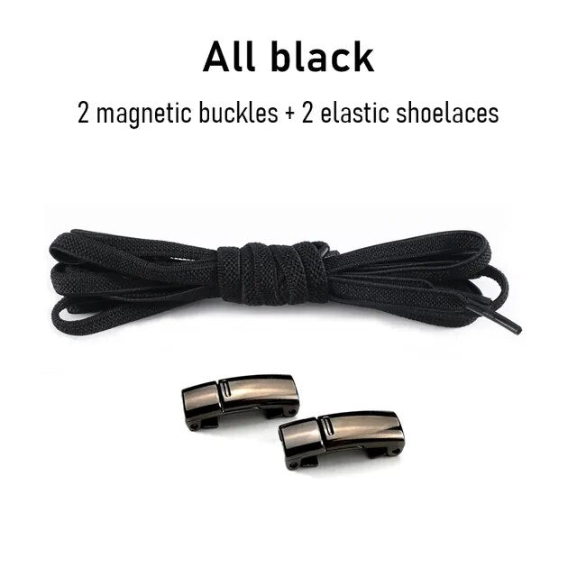 1Pair No tie Shoelaces Magnetic Elastic Shoe Laces For Kids and Adult Sneakers Shoelace 23 Color Shoestrings