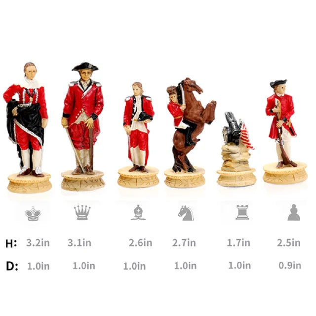 3D Character-themed Chess Set with International Chess and Deluxe Painting, Entertaining Luxury Chess Game Chess and Card Toys