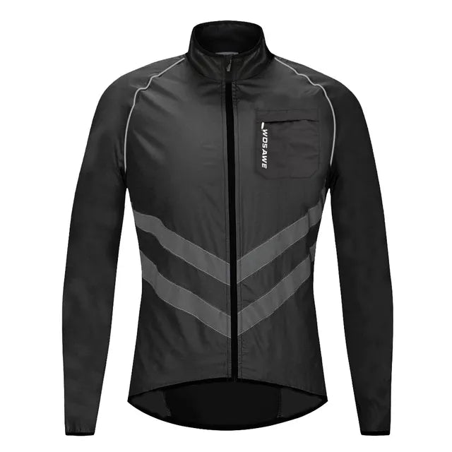 Men Cycling Windbreaker Long Jersey Lightweight Windproof Jacket Water Repellent Bicycle MTB Road Bike Clothing