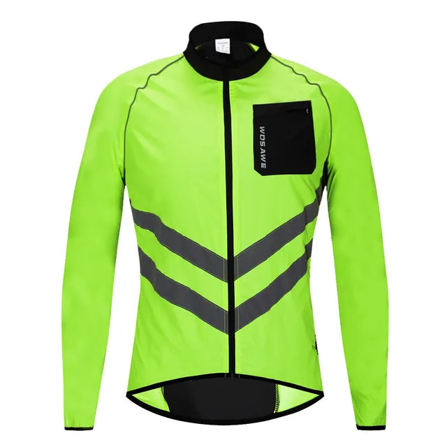 Men Cycling Windbreaker Long Jersey Lightweight Windproof Jacket Water Repellent Bicycle MTB Road Bike Clothing