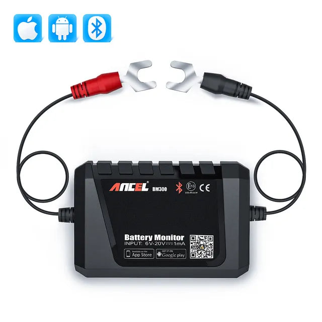 ANCEL BM200/BM300/ BM200 PRO 12V LED Battery Tester Monitor Head-Up Display Charging Tester Tool Battery Health SOH SOC Analyzer