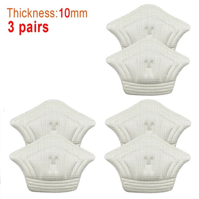 3pair/6pcs Insoles Patch Heel Pads for Sport Shoes Back Sticker Adjustable Size Antiwear Feet Pad Cushion Insert Insole