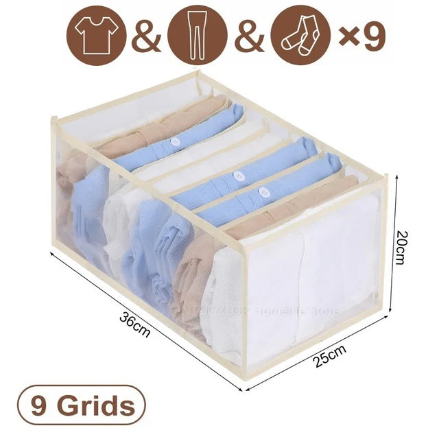 Jeans Clothing Organization Storage Box Closet Organizer For Underwear Socks Pants Organizer Cabinet Underwear Storage Organizer