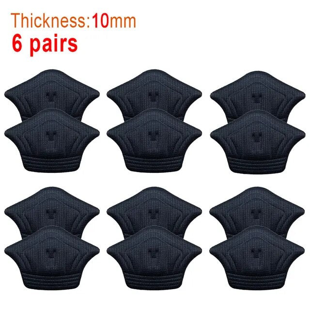 6pair/12pcs Insoles Heel Pads Lightweight For Sport Shoes Adjustable Size Back Sticker Antiwear Feet Pad Cushion Insole Heel