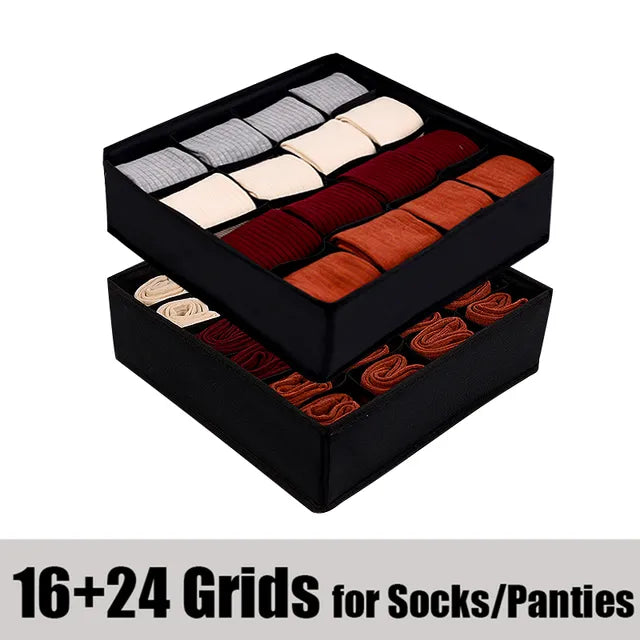 1 Set Socks Underwear Organizers Storage Box Wardrobe Storage Organizer Divider Boxes for Socks Bra Closet Drawer Organizers