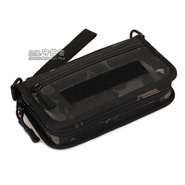 Men Clutch Handy Bag Purse Wallet Cell/Mobile Phone Case Credit Card Holder Pocket Durable Male Military Assault Nylon Wrist Bag