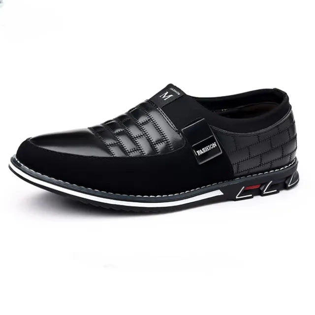 Classic Casual Men's Leather Shoes Slip-On Loafers for Men Business Moccasins Office Men Work Flats Trend Driving Shoes Big Size