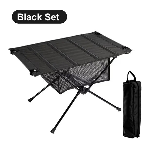 WESTTUNE Camping Folding Table Lightweight 1680D Oxford Roll-Up Table Portable Aluminum Alloy Tourist Tables for Outdoor Picnic