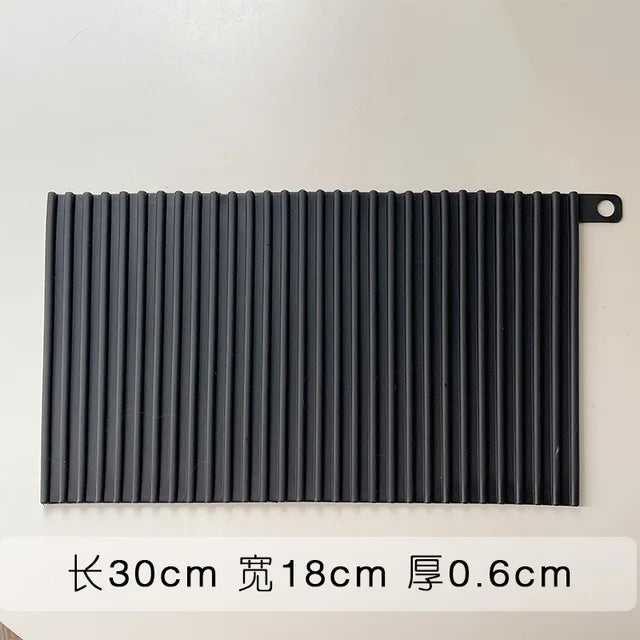 Silicone Drying Mats Drain Mat Kitchen Tableware Drainer Tray Worktop Placemat for Dining Table Placemats Kitchen Accessories