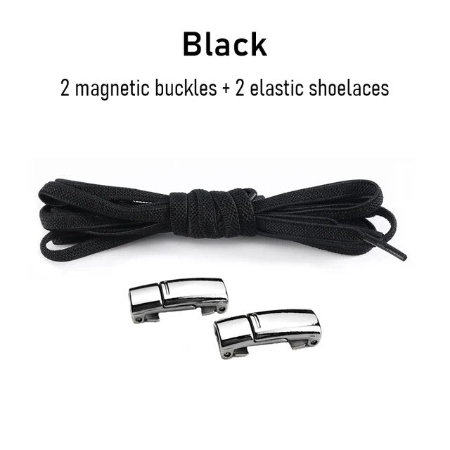 1Pair No tie Shoelaces Magnetic Elastic Shoe Laces For Kids and Adult Sneakers Shoelace 23 Color Shoestrings