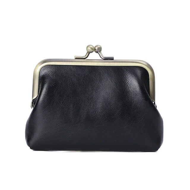 Women Wallet Retro Oil Wax Cowhide Coin Purse Real Leather Bag Handmade Mini Storage Bag Coin Bag Short Credit Card Holder