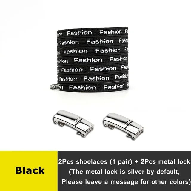 Fast Shoe Laces Magnetic Metal Lock Elastic Shoelaces Without Ties Suitable For All Populations Lazy Shoes Lace Accessories