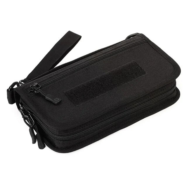 Men Clutch Handy Bag Purse Wallet Cell/Mobile Phone Case Credit Card Holder Pocket Durable Male Military Assault Nylon Wrist Bag