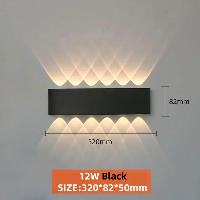 Indoor LED Wall Lamp Aluminium Waterproof IP65 Interior Wall Light Decoration Living Room Bedroom Home Stairs Outdoor Lighting