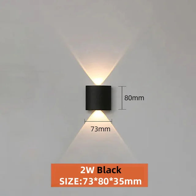 Indoor LED Wall Lamp Aluminium Waterproof IP65 Interior Wall Light Decoration Living Room Bedroom Home Stairs Outdoor Lighting