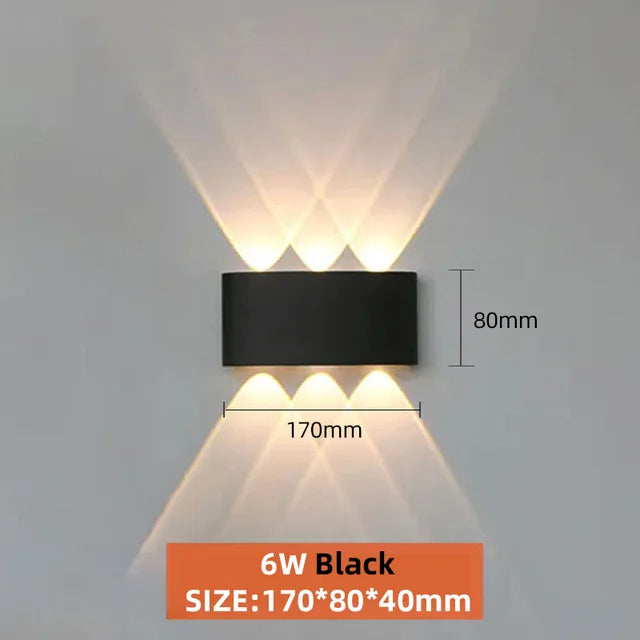 Indoor LED Wall Lamp Aluminium Waterproof IP65 Interior Wall Light Decoration Living Room Bedroom Home Stairs Outdoor Lighting