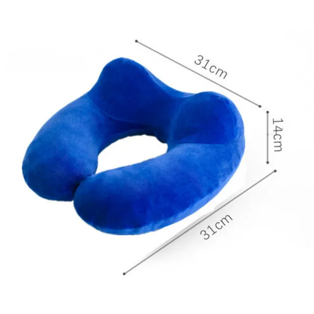 U-Shape Travel Pillow for Airplane Inflatable Neck Pillow Travel Accessories 4Colors Comfortable Pillows for Sleep Home Textile