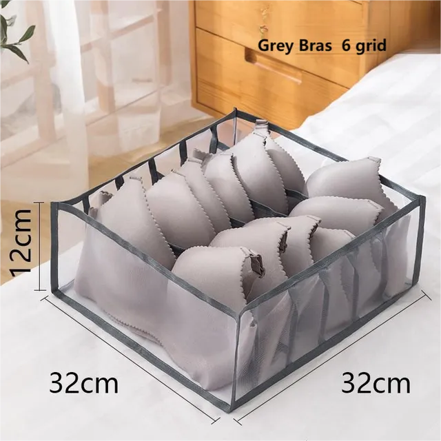 1pc Underwear Drawer Organizer Storage Box Foldable Closet Organizers Drawer Divider Storage Boxes For Underpants Socks Bra