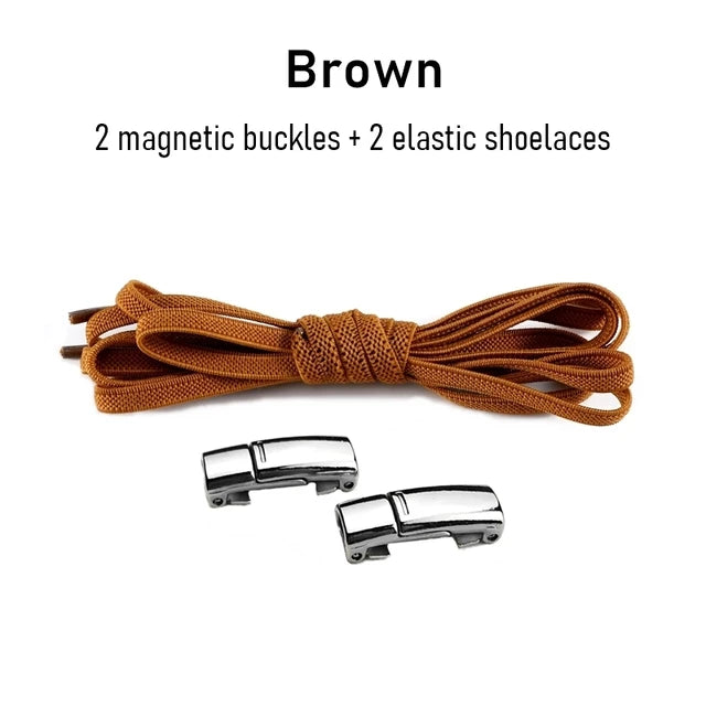 1Pair No tie Shoelaces Magnetic Elastic Shoe Laces For Kids and Adult Sneakers Shoelace 23 Color Shoestrings