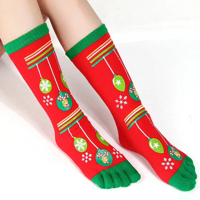 Christmas Gloves / Socks Cute Santa Touch Screen Knit Warm Fingerless Gloves Cute Print Pattern Christmas Decoration Socks D49