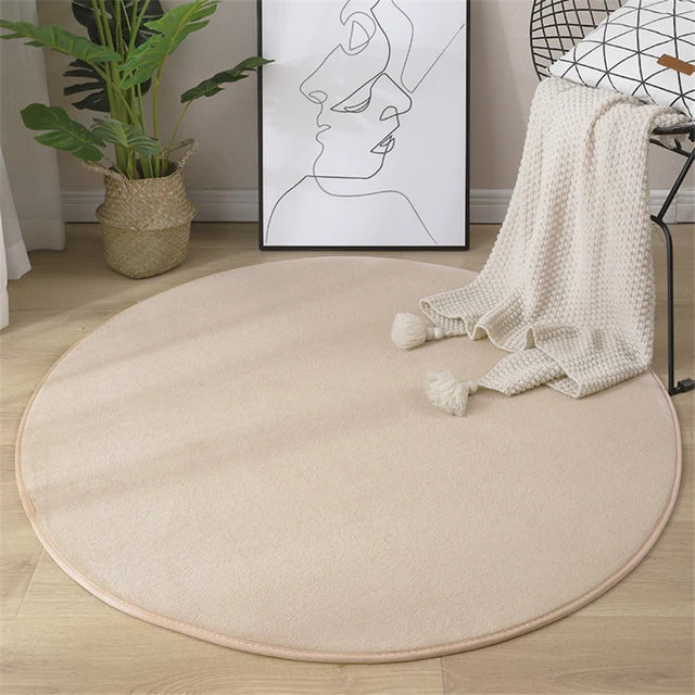 Newest Round Coral Velvet Carpet Color Water Absorption Sofa Carpet Memory Foam For Bedroom Living Room Children rug Yoga Mats