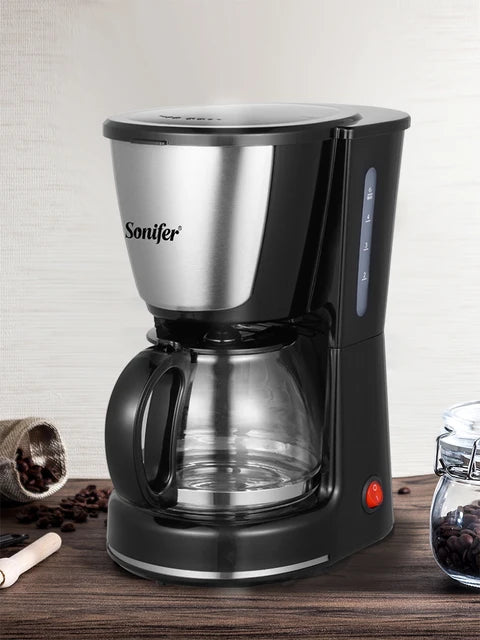 Sonifer 0.75L Electric Drip Coffee Maker 1000W Household Coffee Machine 6 Cup Tea Coffee Pot Milk Coffee Maker for Gift