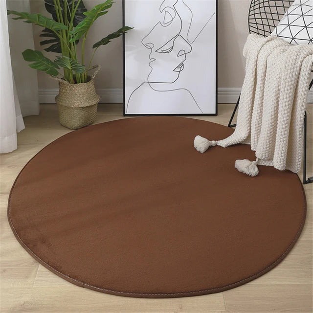 Newest Round Coral Velvet Carpet Color Water Absorption Sofa Carpet Memory Foam For Bedroom Living Room Children rug Yoga Mats