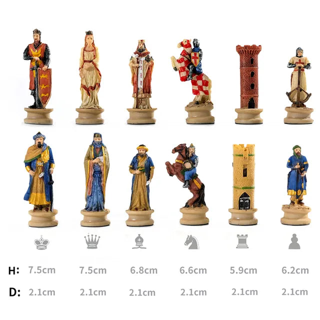 3D Character-themed Chess Set with International Chess and Deluxe Painting, Entertaining Luxury Chess Game Chess and Card Toys