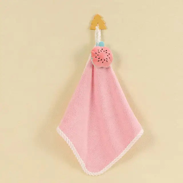 1PC Cute Cartoon Hand Towels Super Absorbent Microfiber Hand TowelKitchen Bathroom Hand Towel Hanging Quick Dry