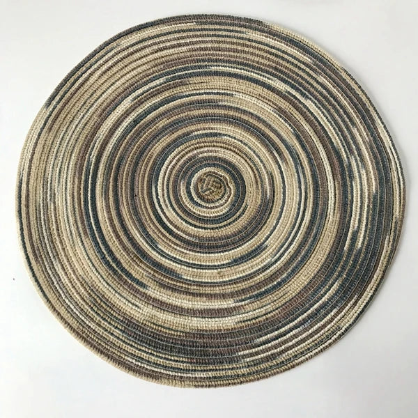 Decoration Round Weaving Place Dining Table Pad, Heat Resistant Kitchen Anti-Skid Mat