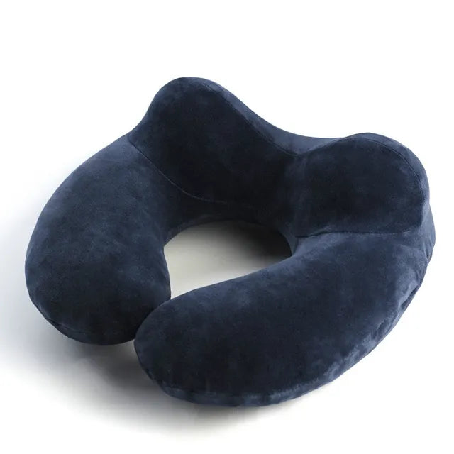 U-Shape Travel Pillow for Airplane Inflatable Neck Pillow Travel Accessories 4Colors Comfortable Pillows for Sleep Home Textile