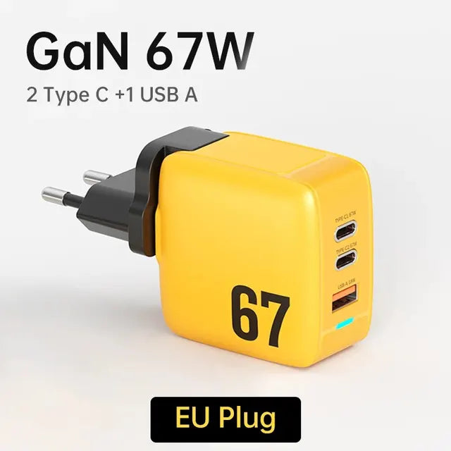 WEKOME GaN 40W/67W/100W Type C Charger Portable USB Charger Adapter QC4.0 PD PPS Fast Charging for iPhone Samsung Xiaomi Macbook