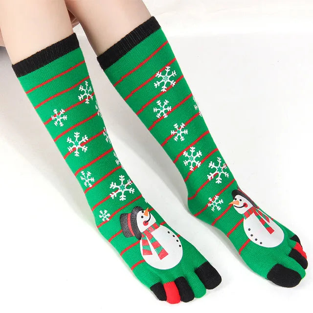 Christmas Gloves / Socks Cute Santa Touch Screen Knit Warm Fingerless Gloves Cute Print Pattern Christmas Decoration Socks D49