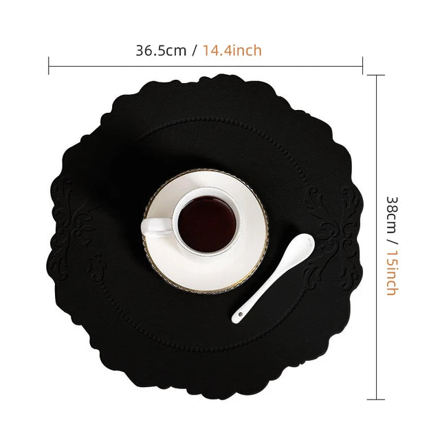 Leather Placemat Dining Table Mat Coaster Individual Tablecloth Dish Cup Plate Tableware Pad Modern Nordic Kitchen Accessories