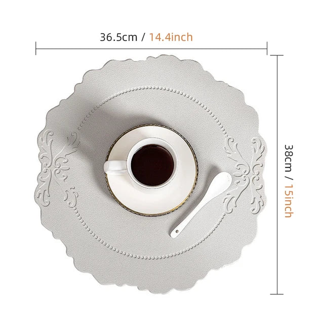 Leather Placemat Dining Table Mat Coaster Individual Tablecloth Dish Cup Plate Tableware Pad Modern Nordic Kitchen Accessories