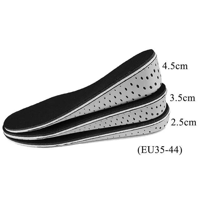 Height Increase Insoles Half Shoe Pads Men Women Breathable Memory Foam Heel Lifting Inserts 2.5-4.5cm Invisible Heightening Pad