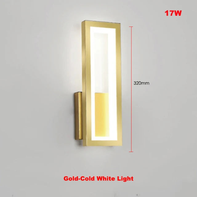 Modern Minimalist Wall Lamps Home Decor Living Room Bedroom Bedside 17w Ac96v-260v Led Sconce Black White Light Aisle Decoration