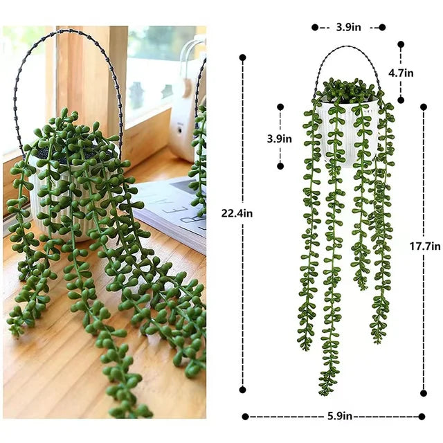 1/2Piece Artificial Vine Home Decor Artificial Ivy Leaf Garland Plants Vine Fake Foliage Flowers Creeper Green Ivy Wreath