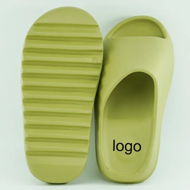 YZY fashion couple home soft slippers thick bottom non-slip EVA indoor shoes flat slides Men's Women's Beach