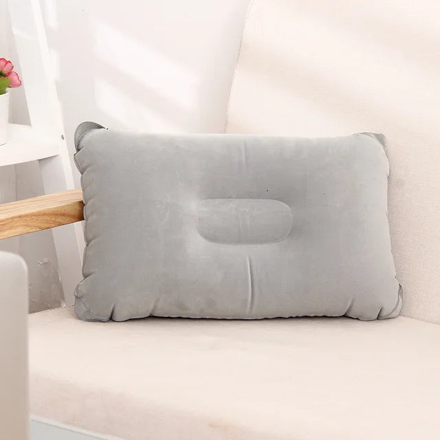 Pillow Core U-shaped Pillow Nylon Sleep Pillow Outdoor Travel Inflatable Pillow Backrest Airplane Head Rest Support Home Textile