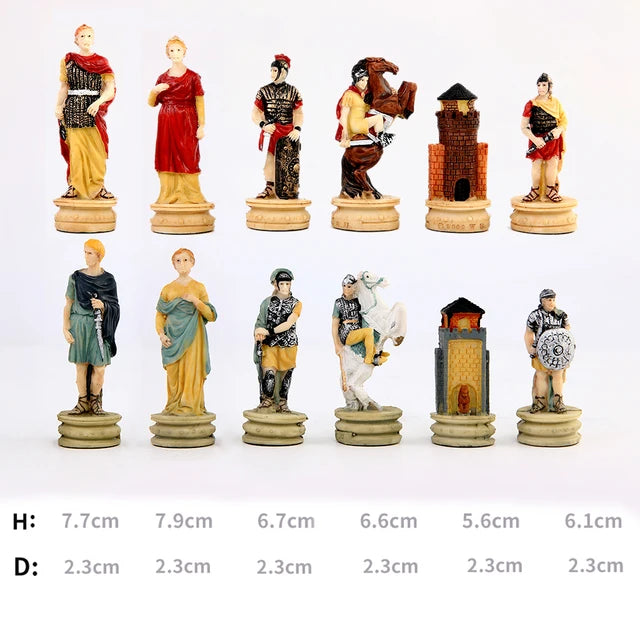 3D Character-themed Chess Set with International Chess and Deluxe Painting, Entertaining Luxury Chess Game Chess and Card Toys