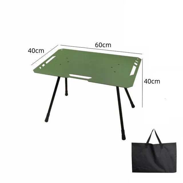 Lightweight Outdoor Tactical Table Aluminum Alloy IGT Table Folding Table Light Bar Barbecue Picnic Liftable Camping Table New