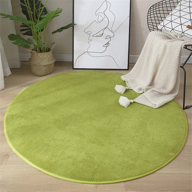 Newest Round Coral Velvet Carpet Color Water Absorption Sofa Carpet Memory Foam For Bedroom Living Room Children rug Yoga Mats