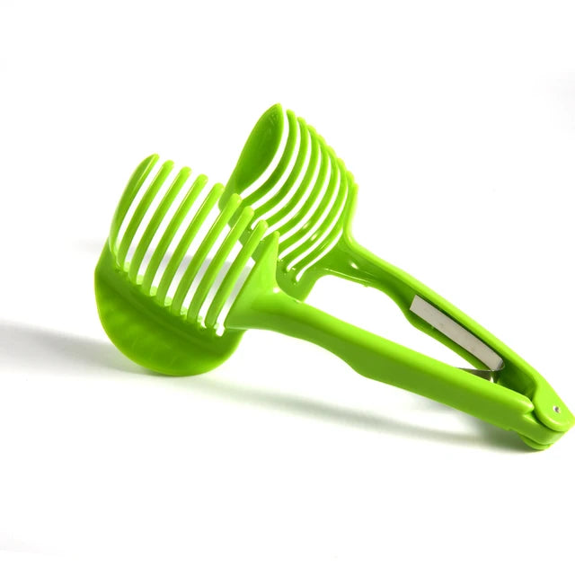 1PC Hand-held Kitchen Ware Tomato Slicing Bread Clip Fruit and Vegetable Slicing Fruit Slicer Knife Holder