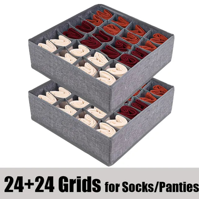 1 Set Socks Underwear Organizers Storage Box Wardrobe Storage Organizer Divider Boxes for Socks Bra Closet Drawer Organizers