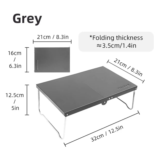 PACOONE Folding Table Outdoor Camping Ultralight Tables Hiking Aluminum Table Picnic Portable Mini Coffee Small Teatable BBQ