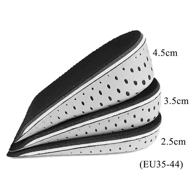 Height Increase Insoles Half Shoe Pads Men Women Breathable Memory Foam Heel Lifting Inserts 2.5-4.5cm Invisible Heightening Pad