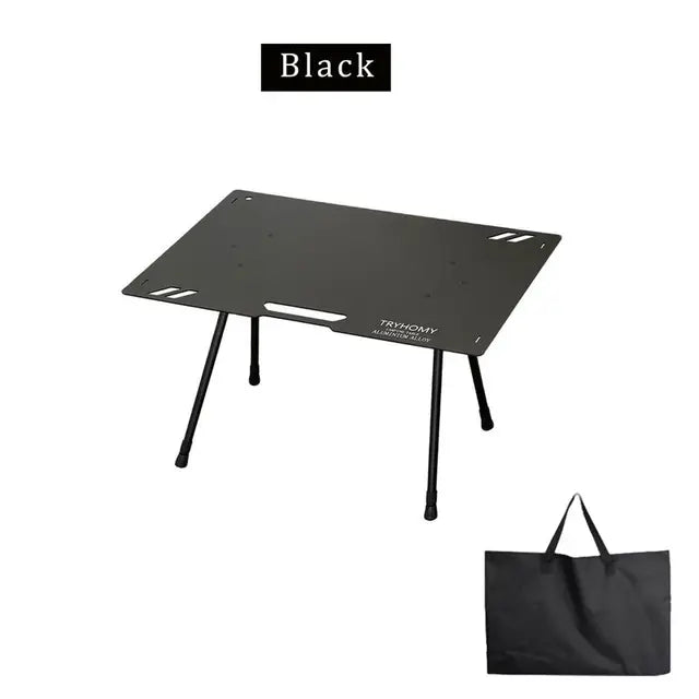 Camping Table Aluminum Alloy Folding Table With Carrying Bag Lightweight Outdoor Desk Picnic Blackened Tactical IGT Table New